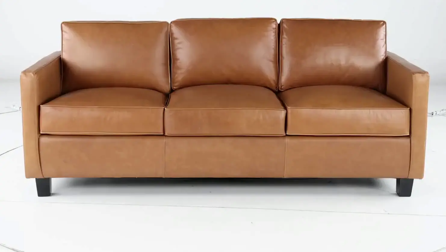 Winston Chestnut Brown Leather Sofa-3