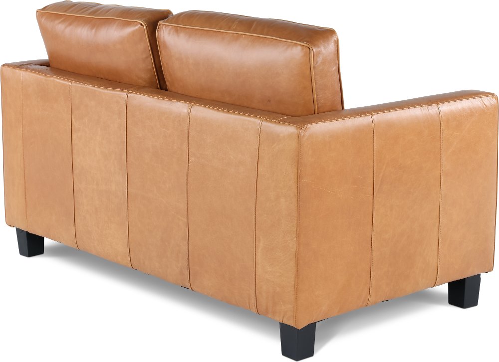 Winston Chestnut Brown Leather Loveseat