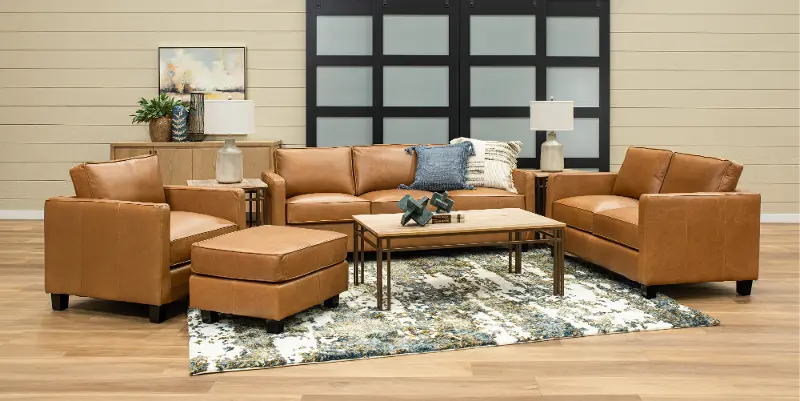 Winston Chestnut Brown Leather Chair