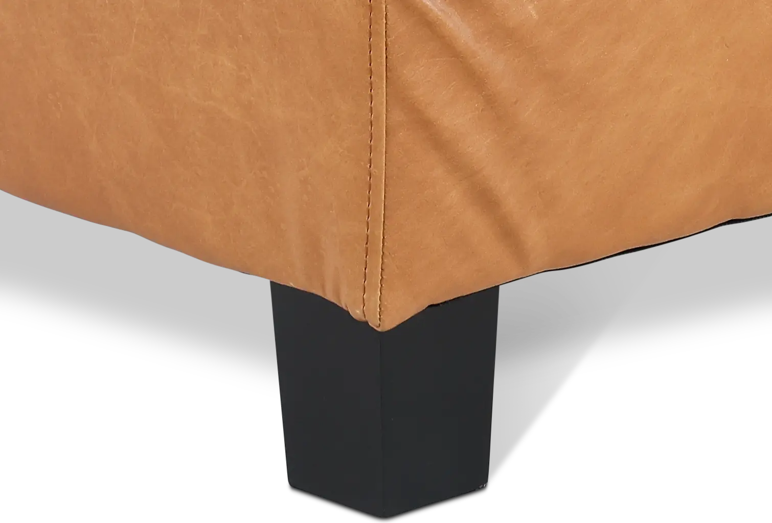 Winston Chestnut Brown Leather Ottoman-5