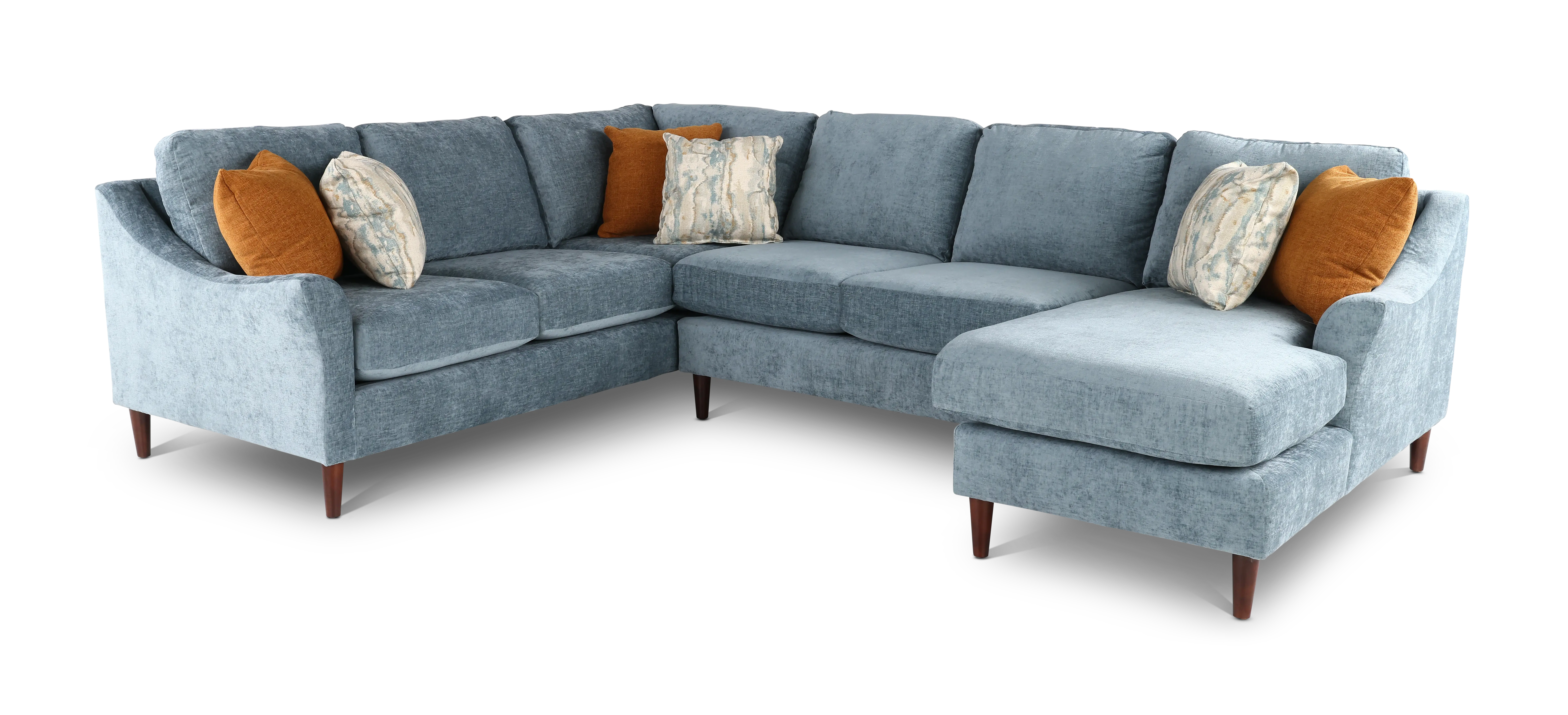 Kinley Blue 3 Piece Sectional-1