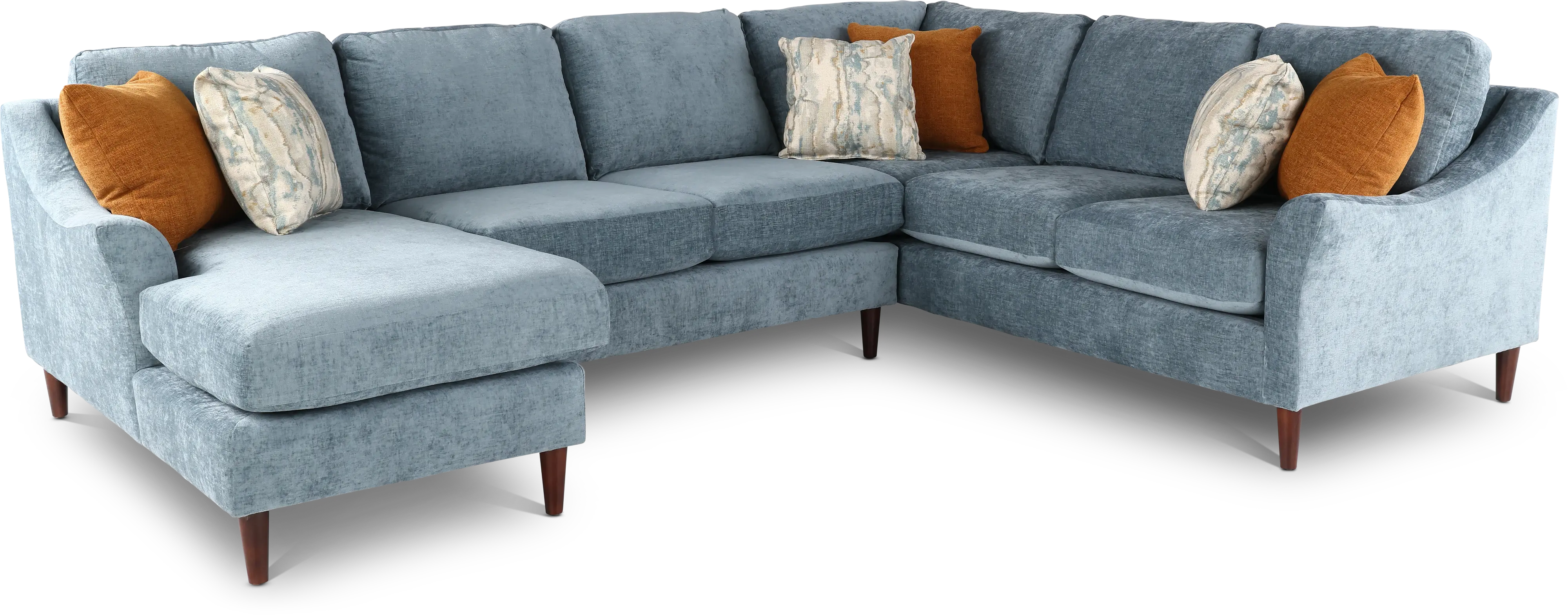Kinley Blue 3 Piece Sectional-1