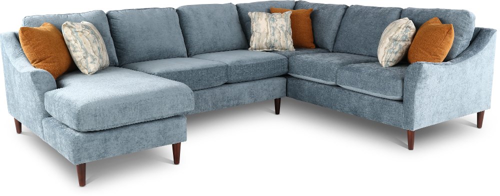 Kinley Blue 3 Piece Sectional