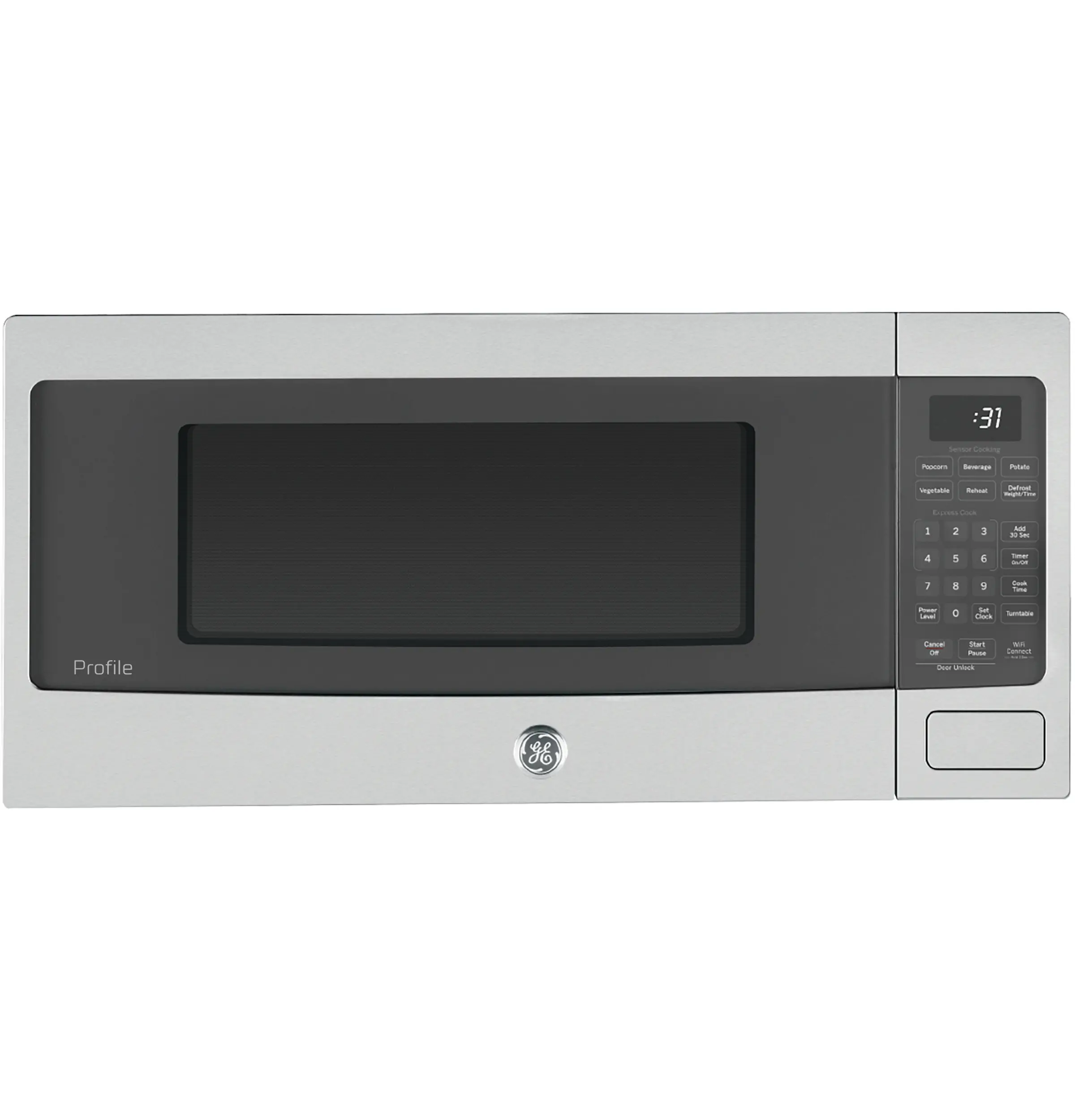 PCHK11S1WSS GE Profile 1.1 Cu Ft Countertop Microwave - Stainless Steel-1