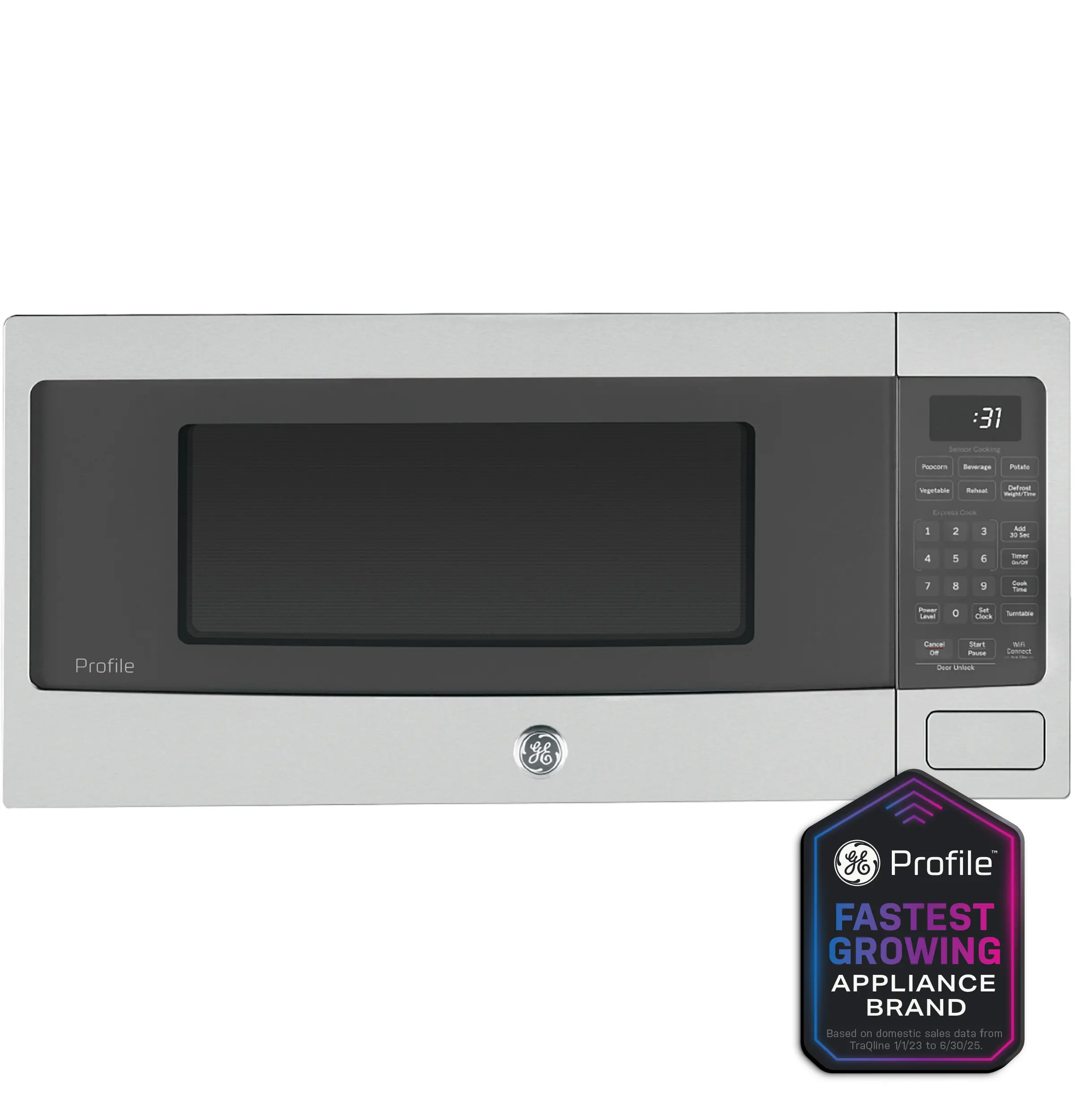 PCHK11S1WSS GE Profile 1.1 Cu Ft Countertop Microwave - Stainless Steel-2