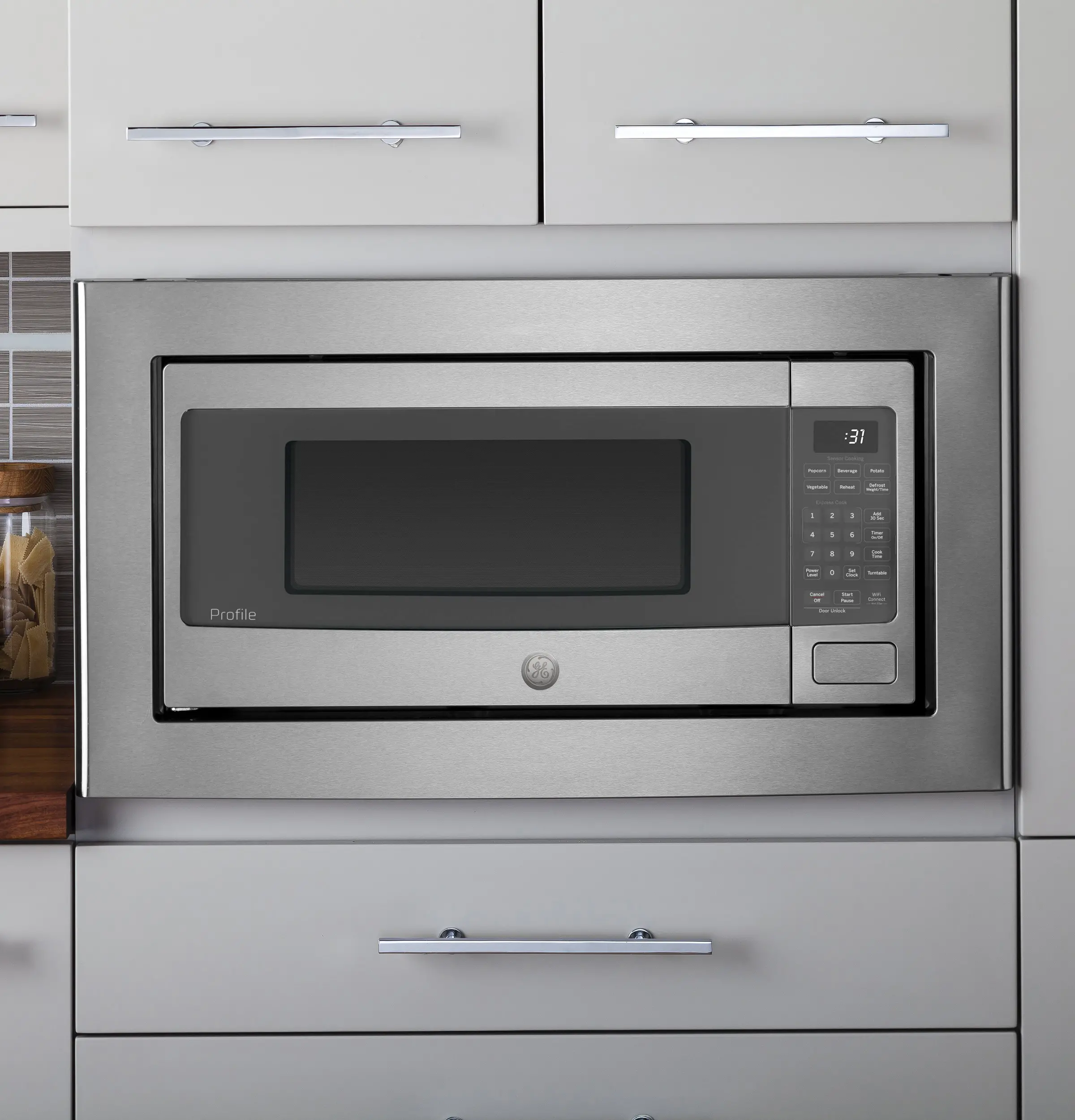 PCHK11S1WSS GE Profile 1.1 Cu Ft Countertop Microwave - Stainless Steel-5