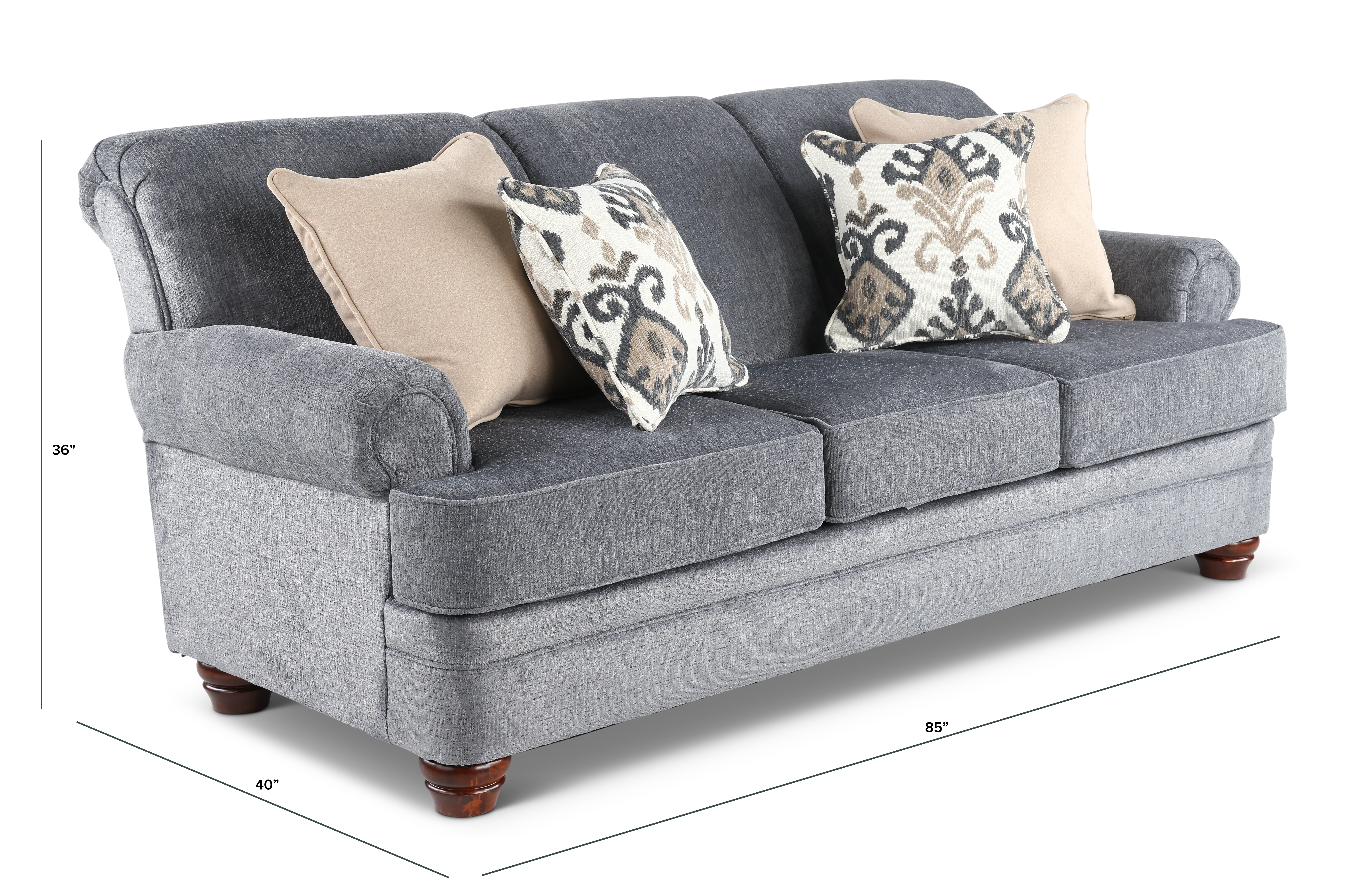 Wimbledon Pewter Gray Sofa-4