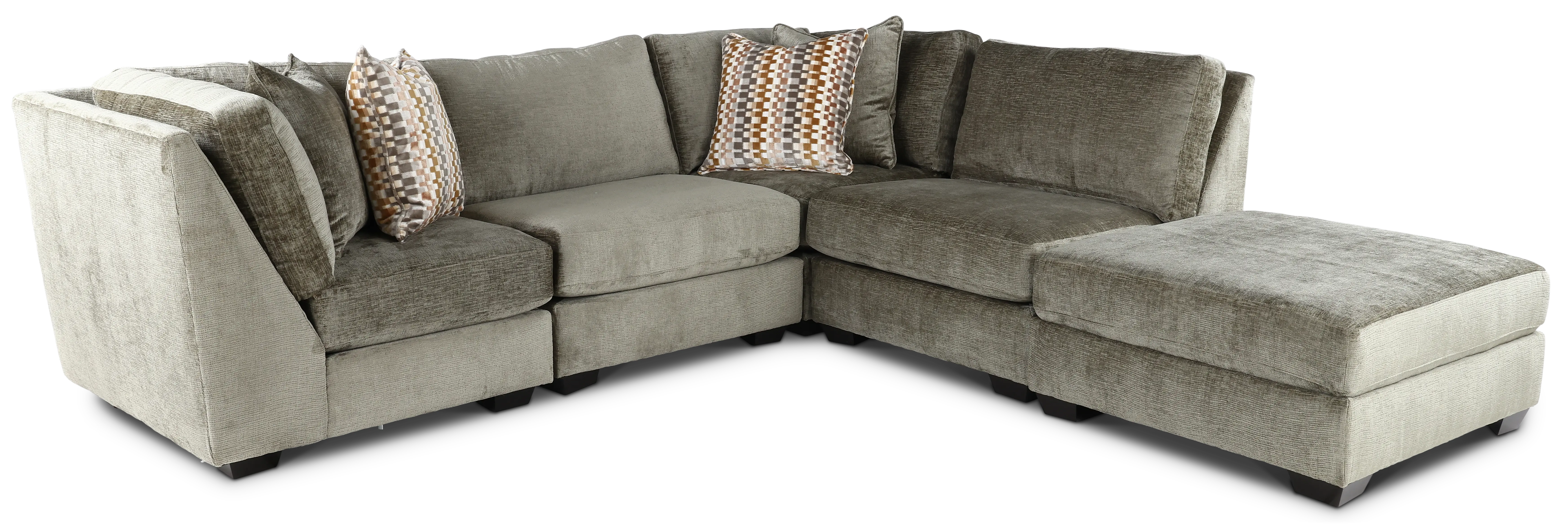 Daniel Olive Green 5 Piece Modular Sectional-1