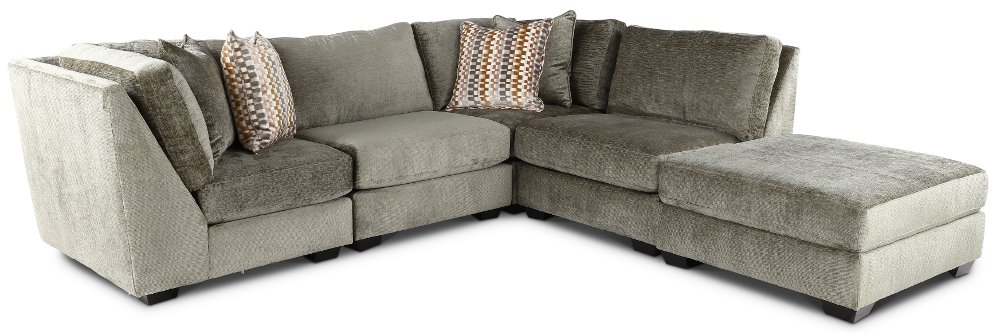 Daniel Olive Green 5 Piece Modular Sectional