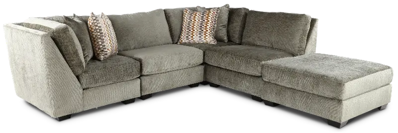 Daniel Olive Green 5 Piece Modular Sectional
