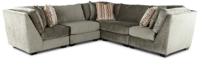 Daniel Olive Green 5 Piece Modular Sectional