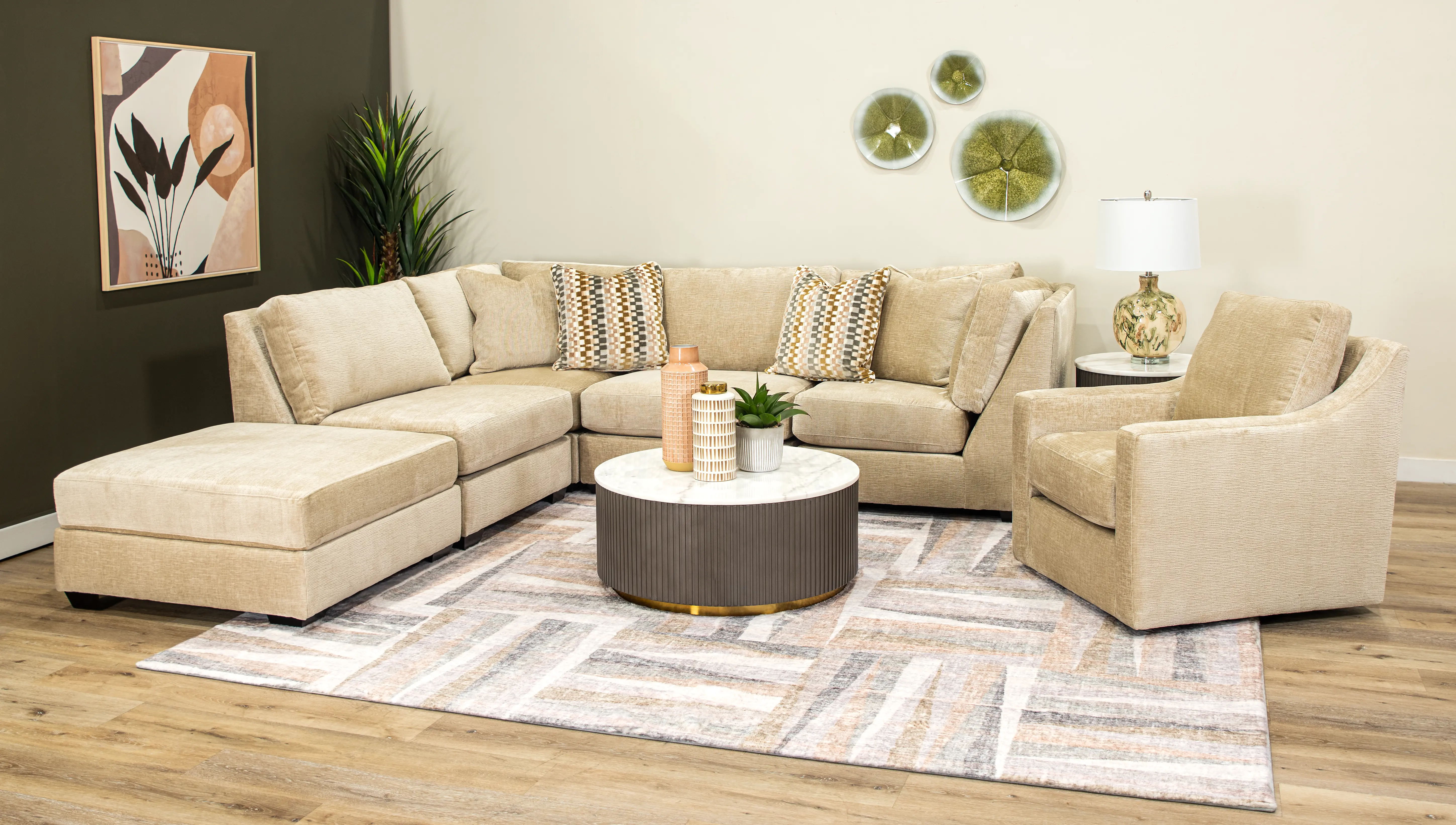 Daniel Dessert Sand 5 Piece Modular Sectional-2