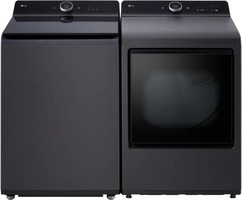 LG 8600 Gas Washer and Dryer Set - Matte Black
