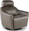 Naxos Lontra Gray Swivel Power Recliner with Audio Headrest