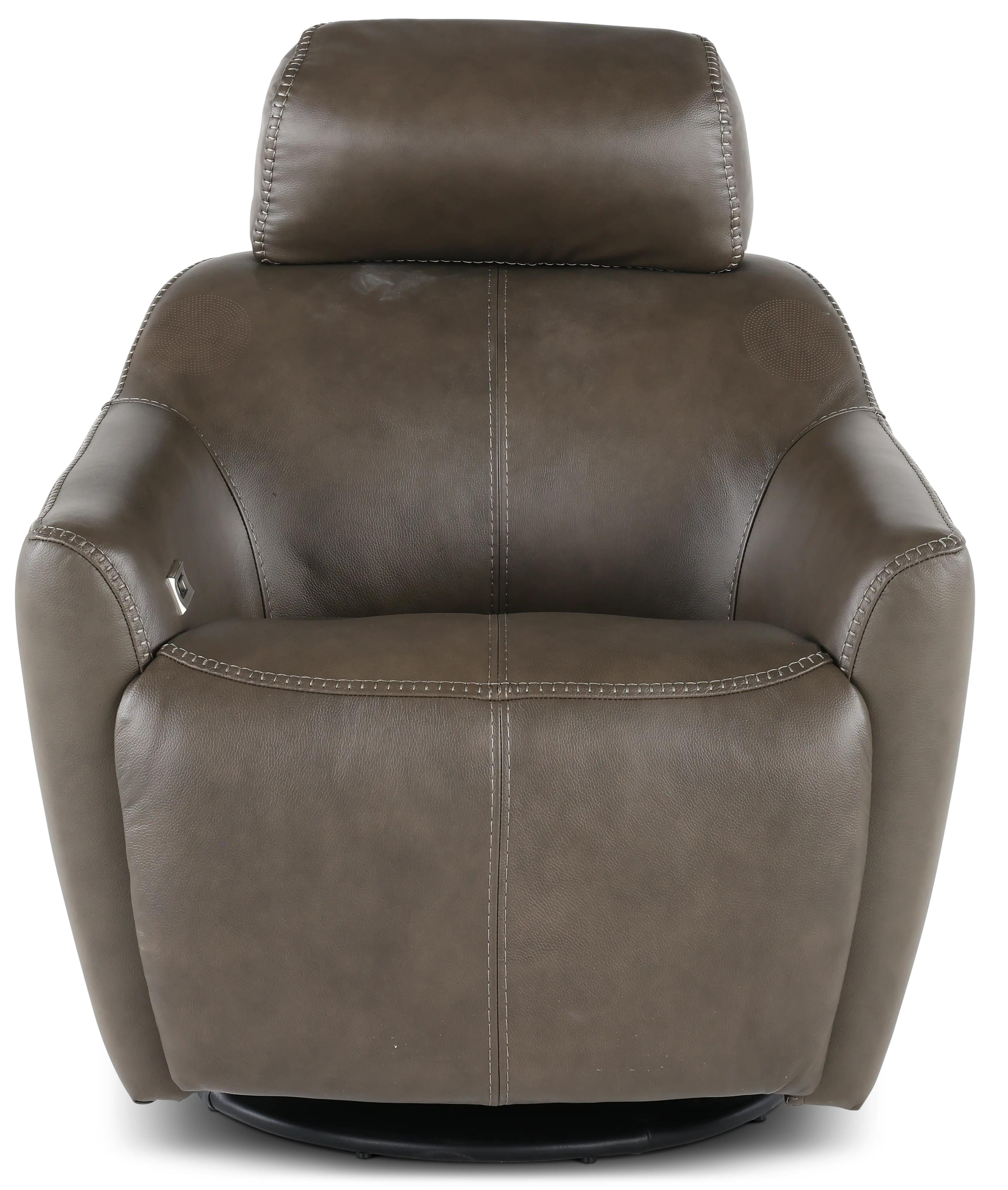 Naxos Lontra Gray Swivel Power Recliner with Audio Headrest-2