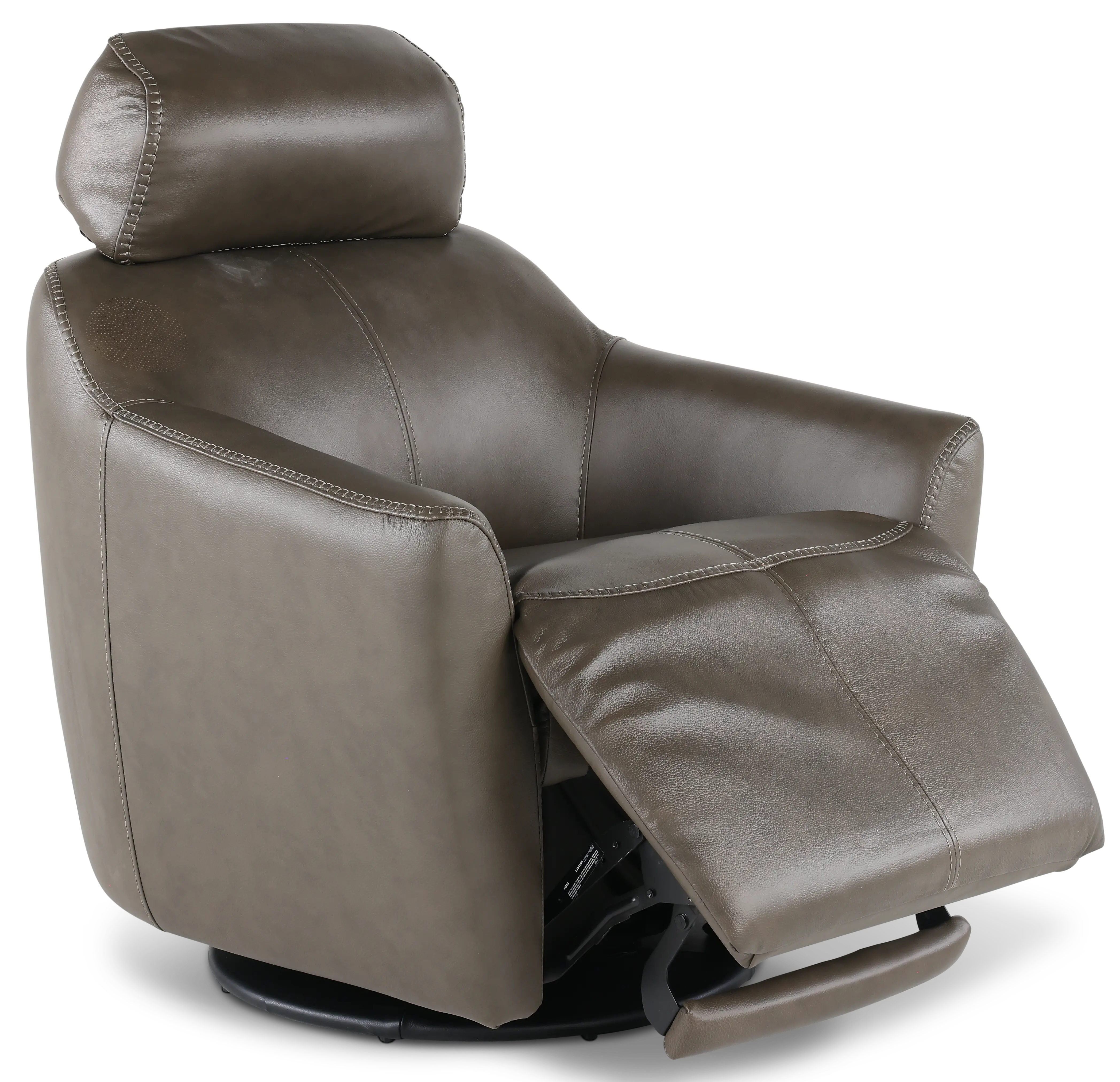 Naxos Lontra Gray Swivel Power Recliner with Audio Headrest-4