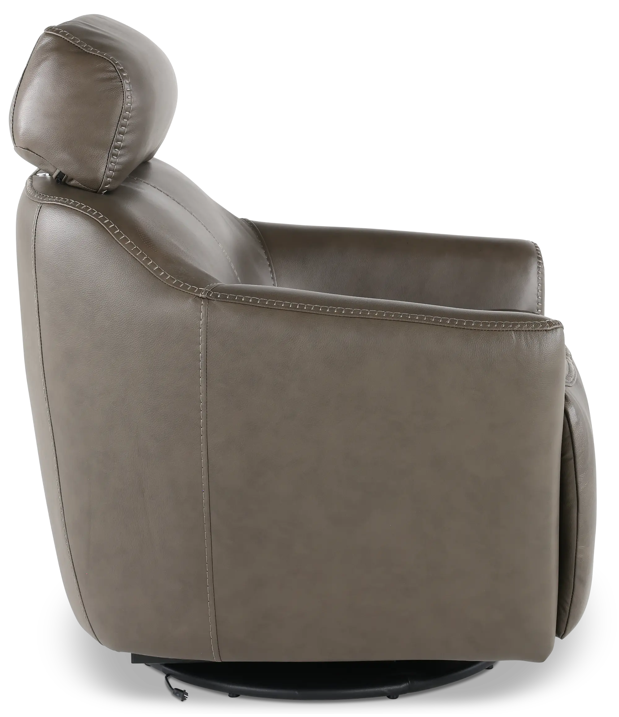 Naxos Lontra Gray Swivel Power Recliner with Audio Headrest | RC
