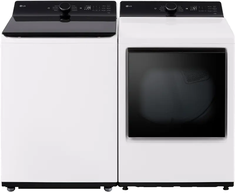 LG 8400 Gas Top Load Washer and Dryer Set - White