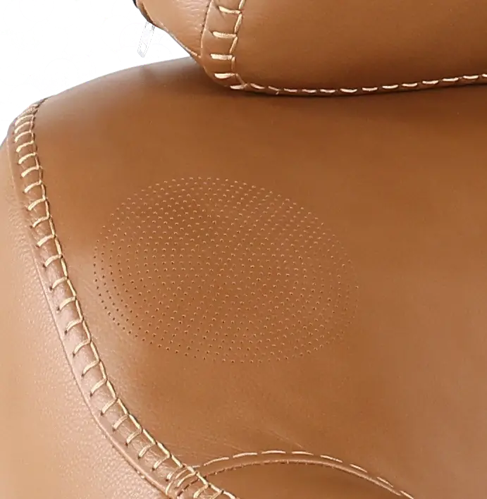 Naxos Butternut Light Brown Swivel Power Recliner with Audio Headrest-8