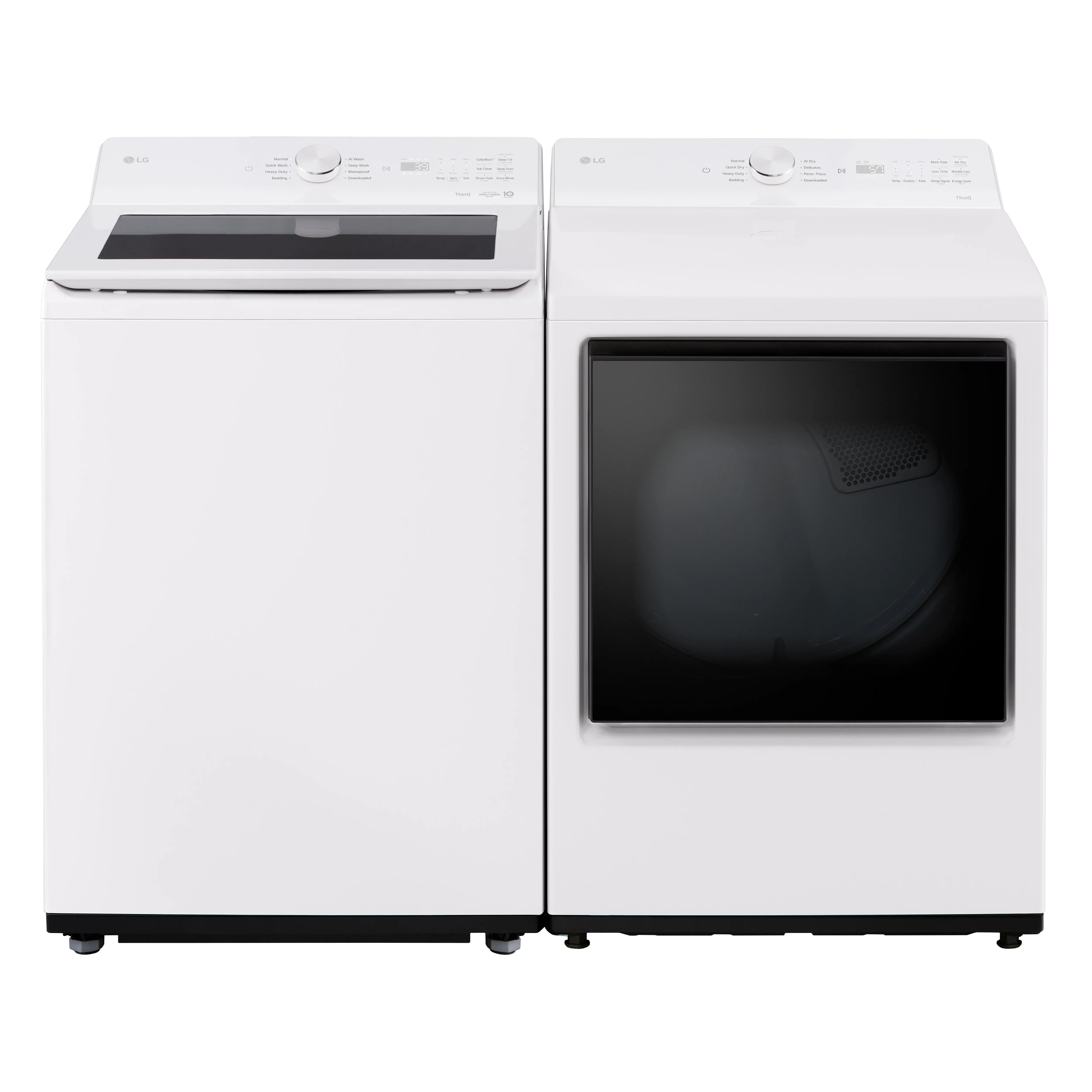 .LG-W/W-8200-GAS-PR LG 8200 Gas Top Load Washer and Dryer Set - White-1