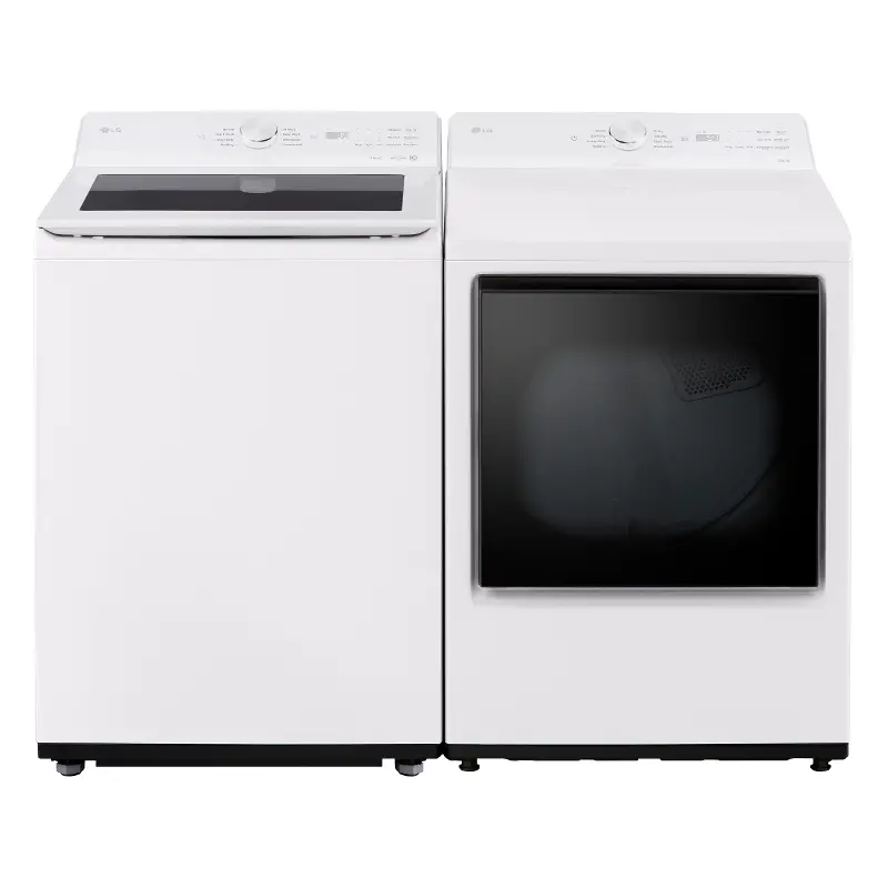 LG 8200 Gas Top Load Washer and Dryer Set - White