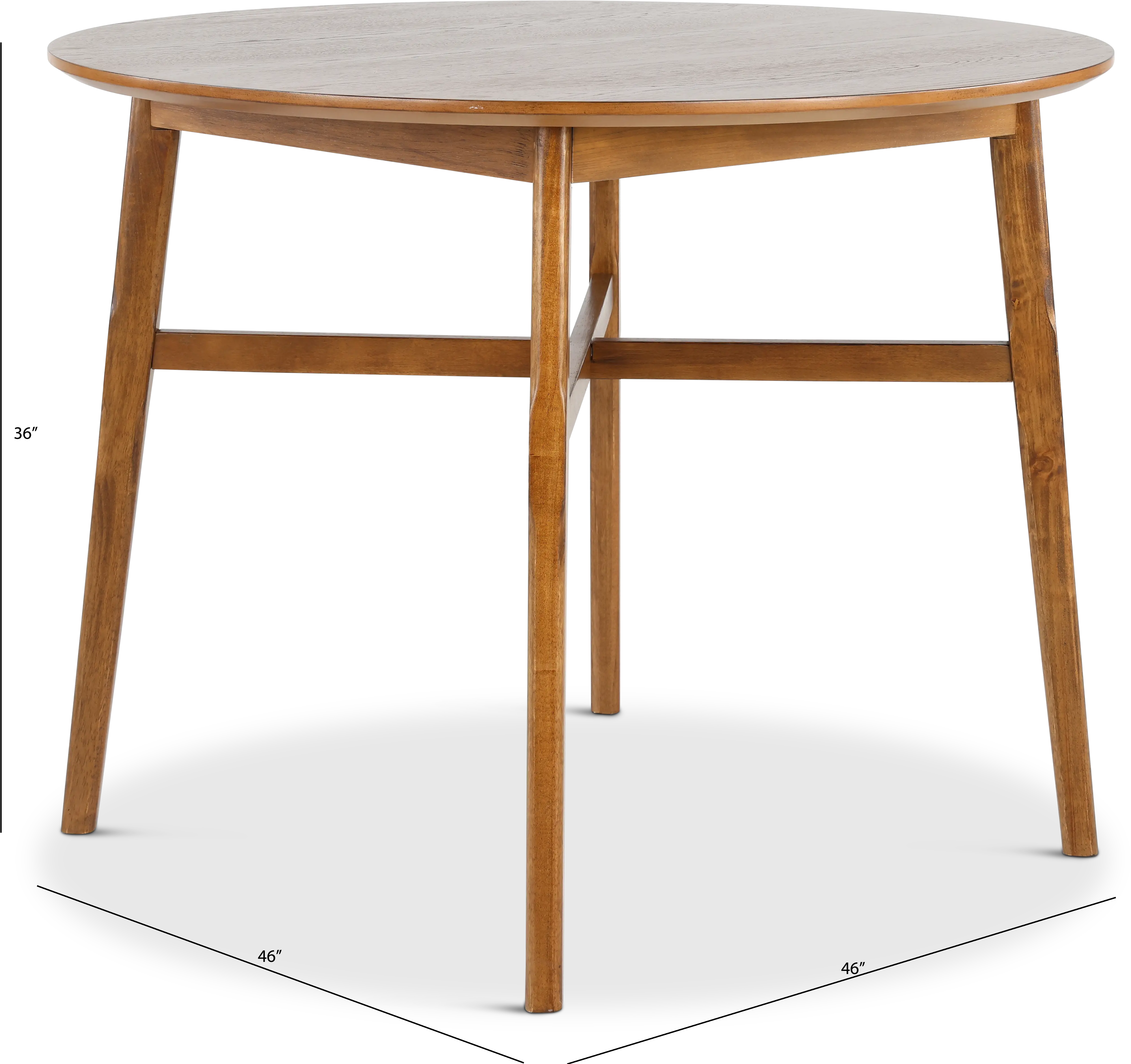 Oslo Pecan Brown 46  Round Counter Height Dining Table-3