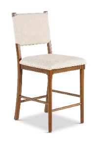 Oslo Pecan Brown and Linen Counter Height Stool