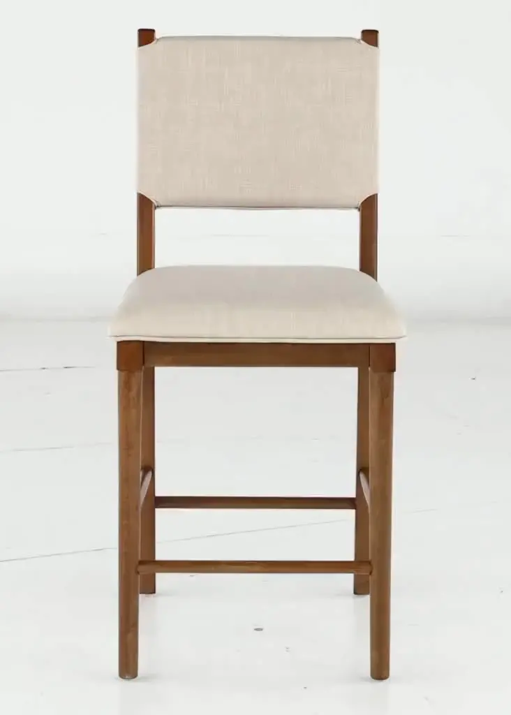 Oslo Pecan Brown and Linen Counter Height Stool-8