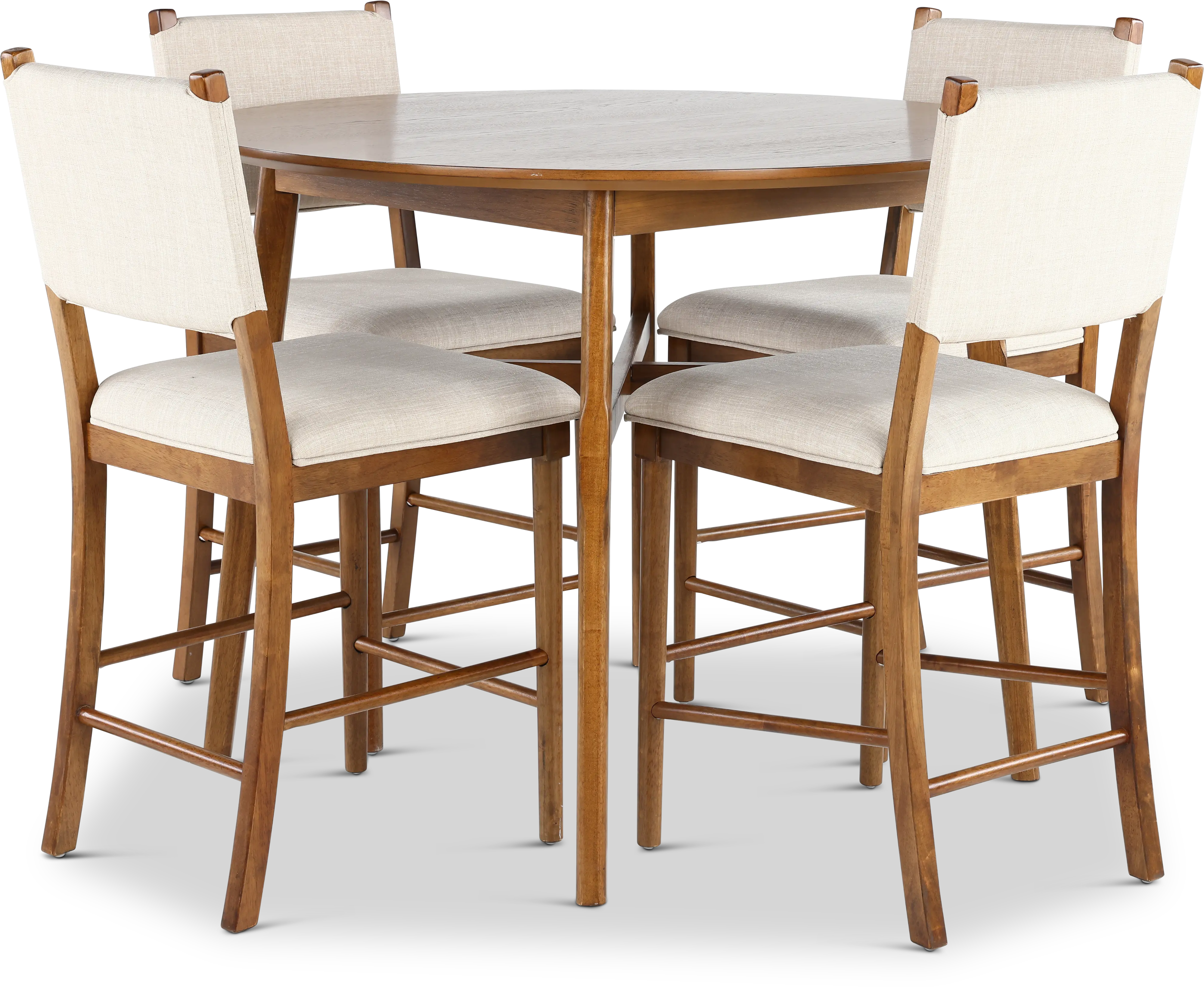Oslo Pecan Brown 5 Piece Counter Height Dining Set-1