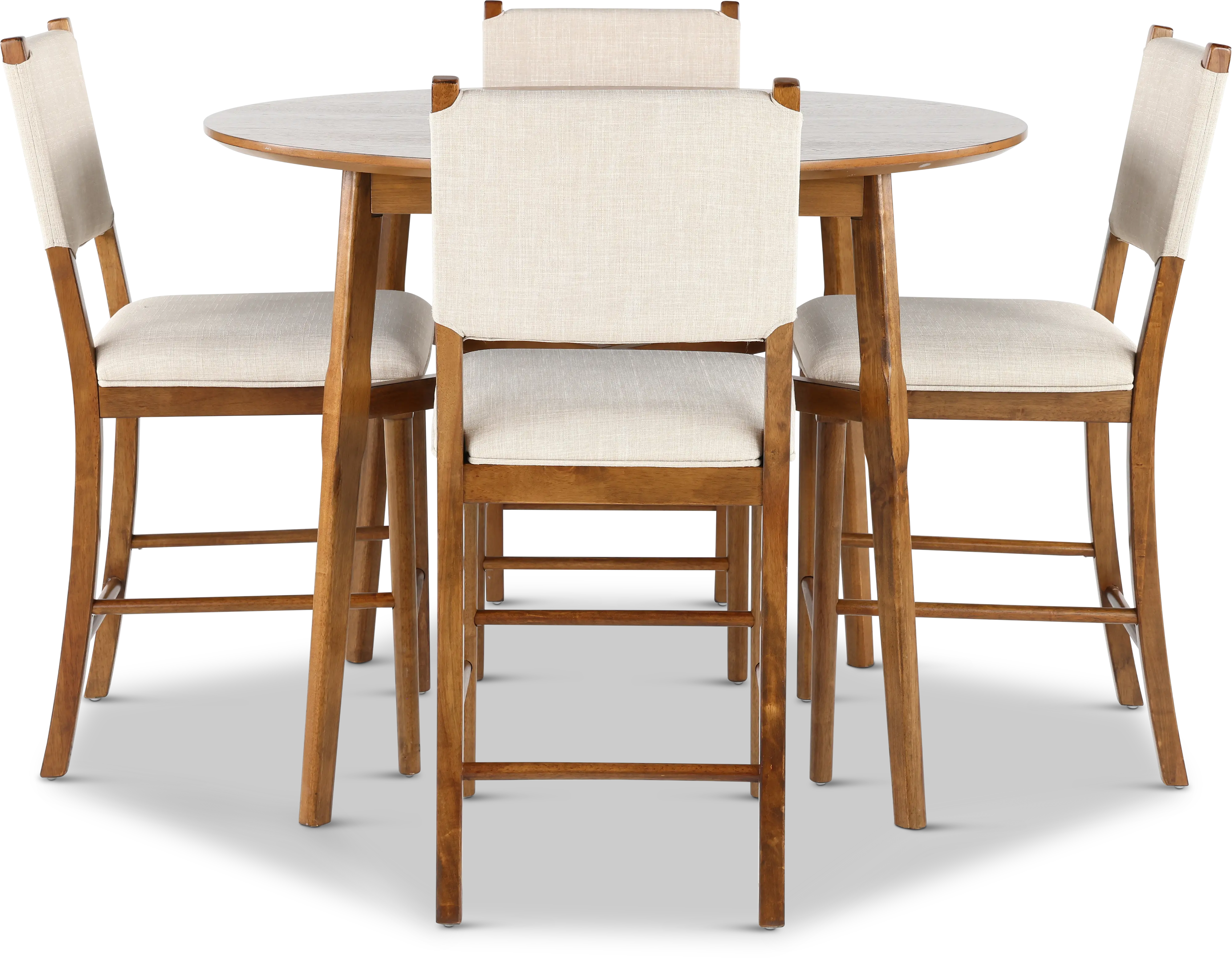 Oslo Pecan Brown 5 Piece Counter Height Dining Set-4