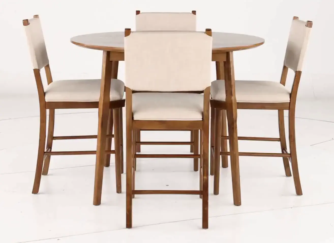 Oslo Pecan Brown 5 Piece Counter Height Dining Set-5