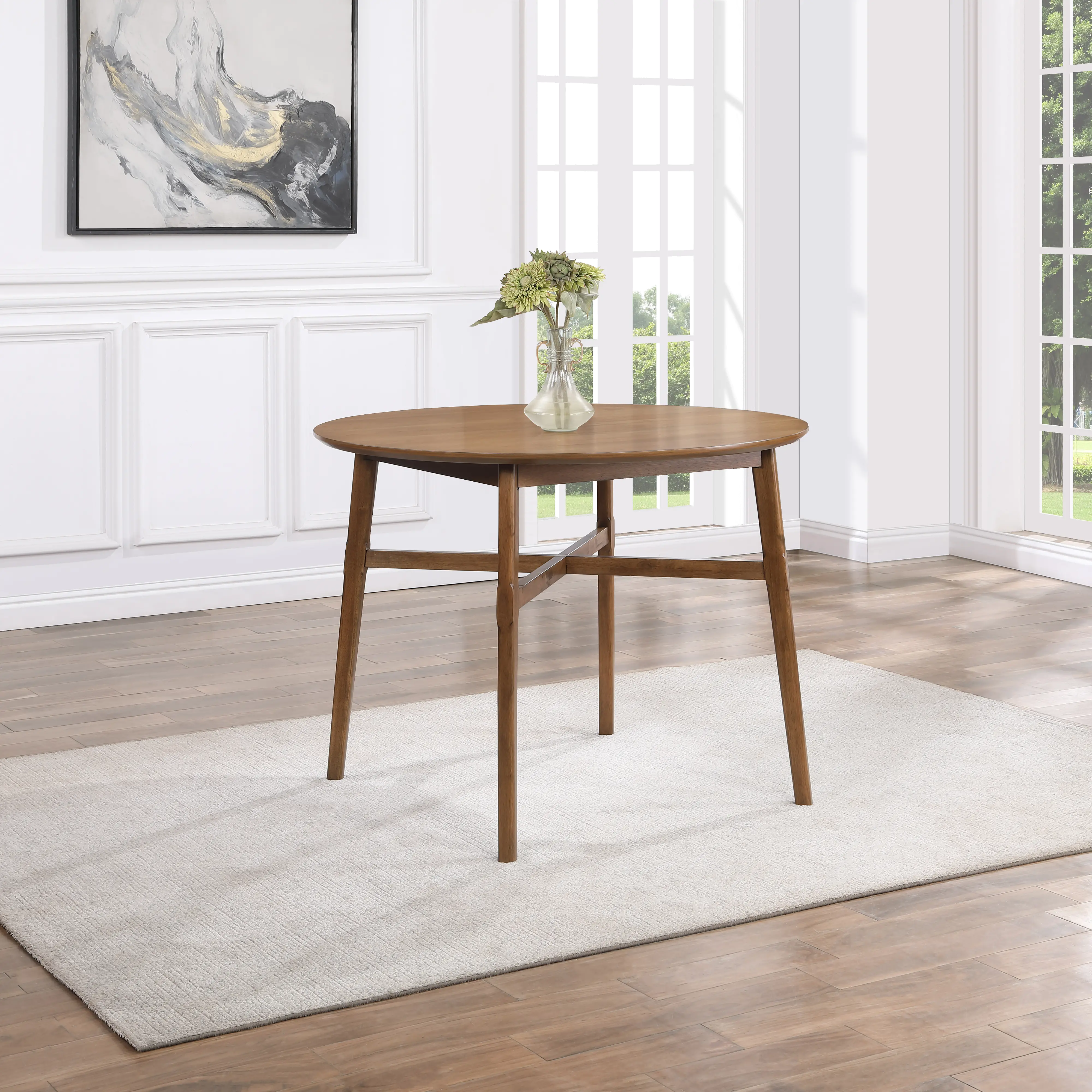 Oslo Pecan Brown 5 Piece Counter Height Dining Set-9