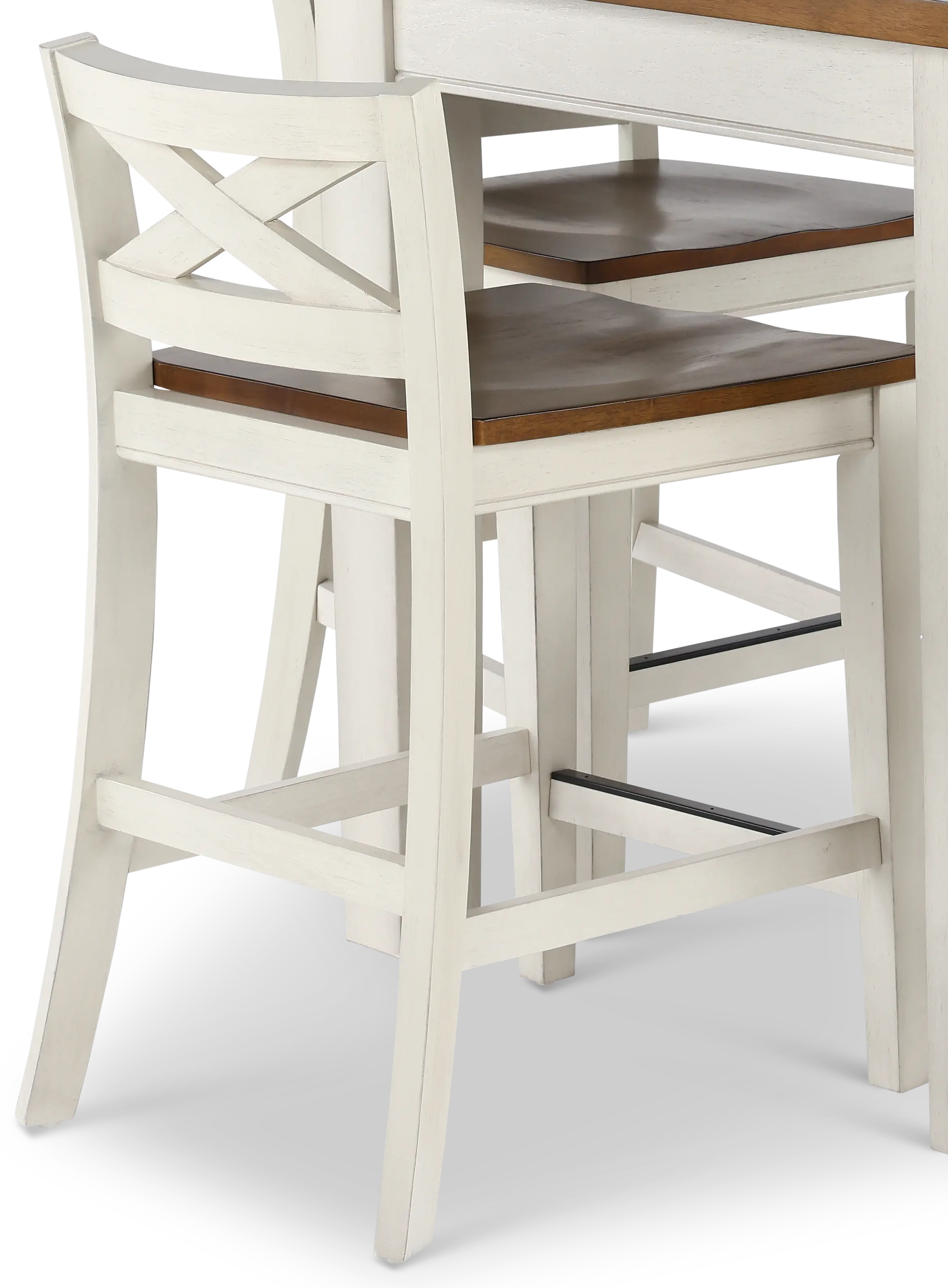Lindale White and Oak 5 Piece Counter Height Dining Set-6