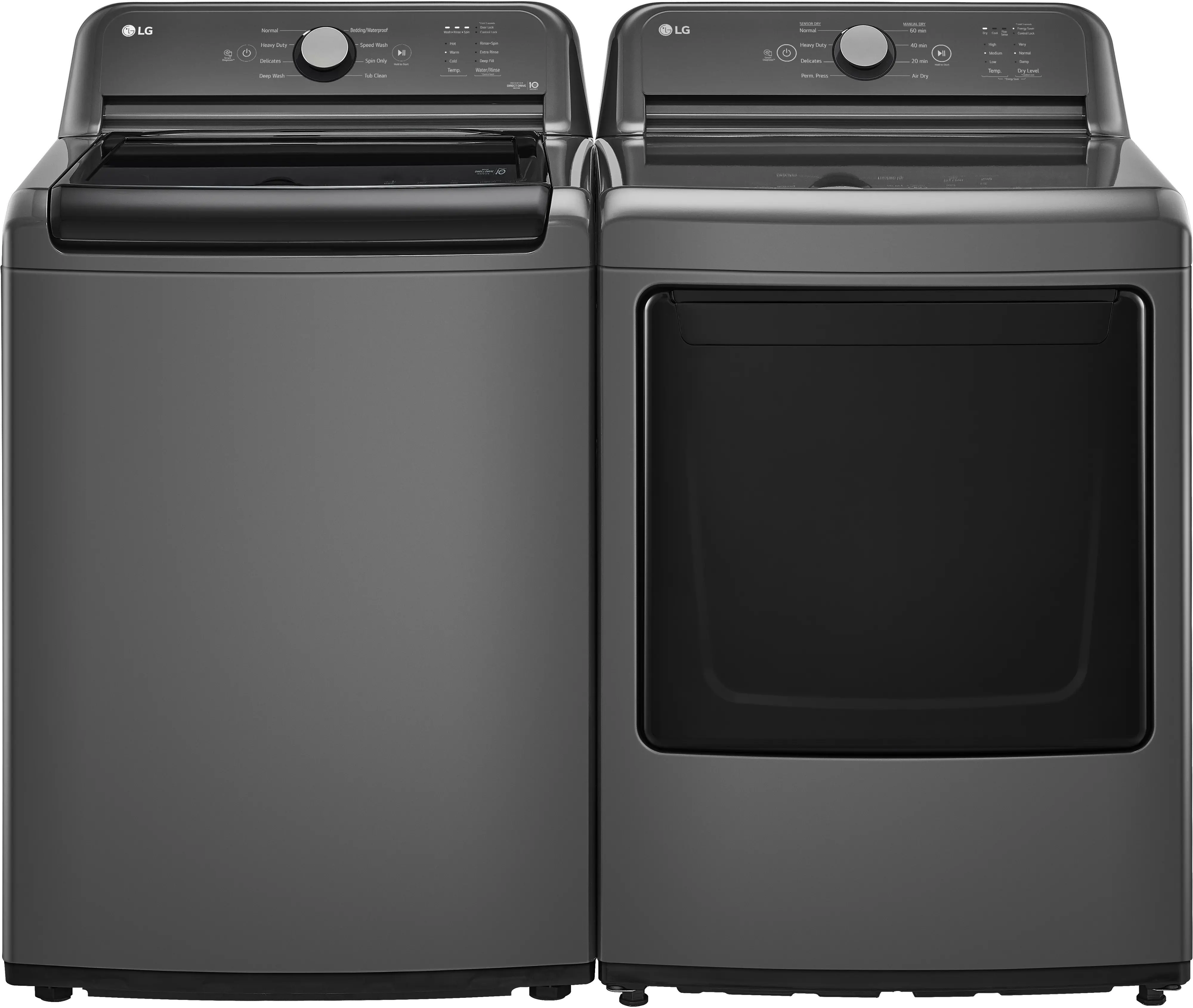 .LG-GRY-6105-ELE-PR LG 6105 Electric Washer and Dryer Set - Monochrome Gray-1