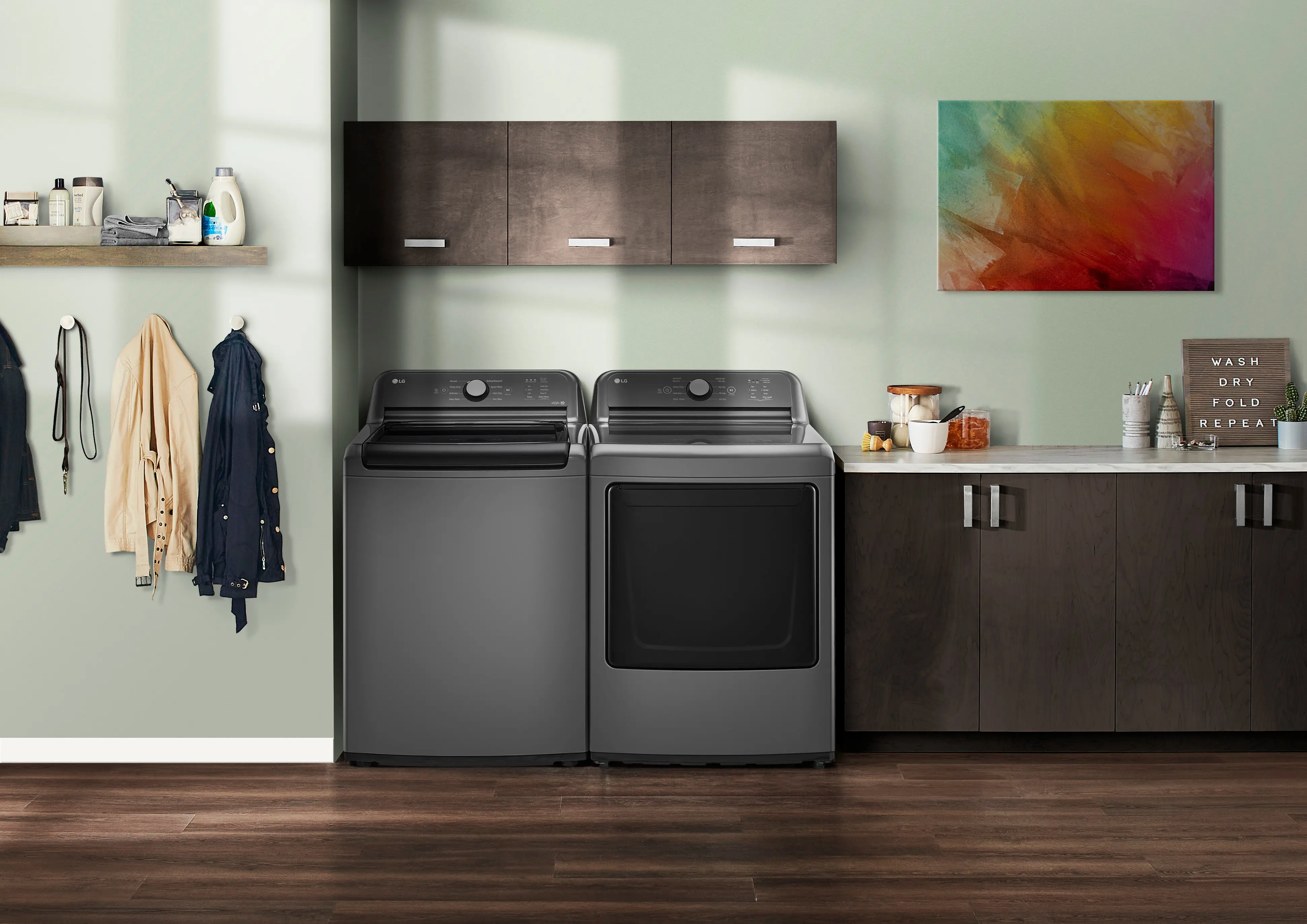 .LG-GRY-6105-ELE-PR LG 6105 Electric Washer and Dryer Set - Monochrome Gray-2
