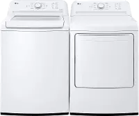 .LG-W/W-6105-ELE-PR LG 6105 Electric Washer and Dryer Set - White