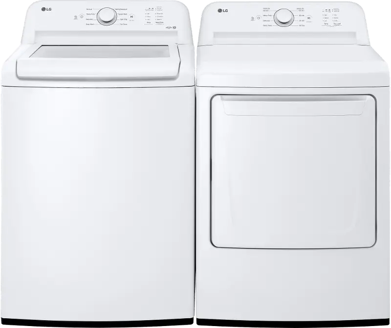 LG 6105 Electric Washer and Dryer Set - White