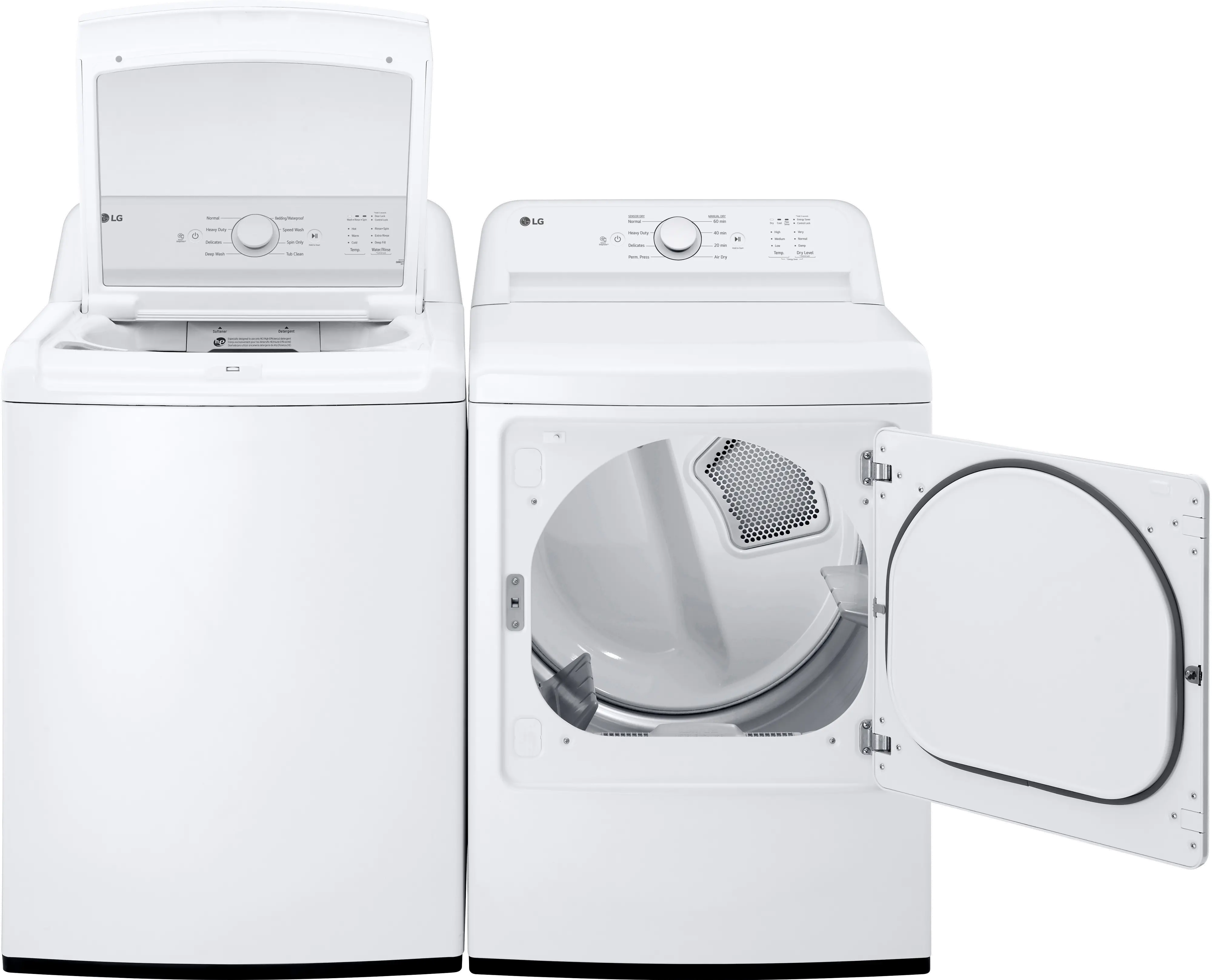 .LG-W/W-6105-ELE-PR LG 6105 Electric Washer and Dryer Set - White-3
