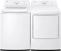 .LG-W/W-6105-GAS-PR LG 6105 Gas Washer and Dryer Set - White