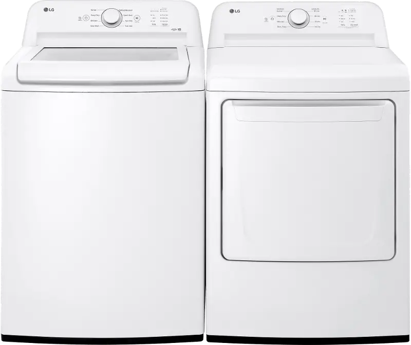 LG 6105 Gas Washer and Dryer Set - White