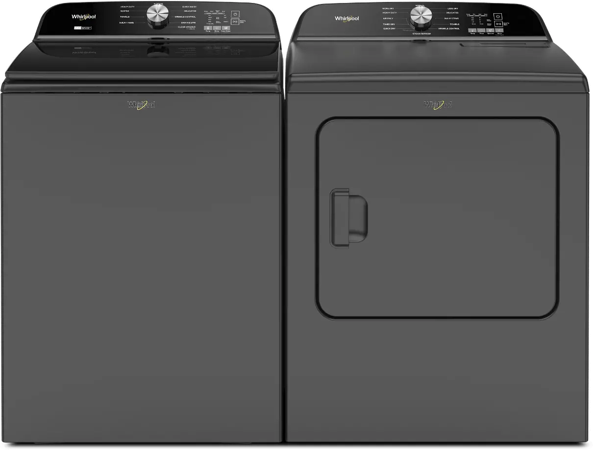 .WHP-B/B-6157-GAS-PR Whirlpool 6157 Top Load Gas Washer and Dryer Set - Black-1