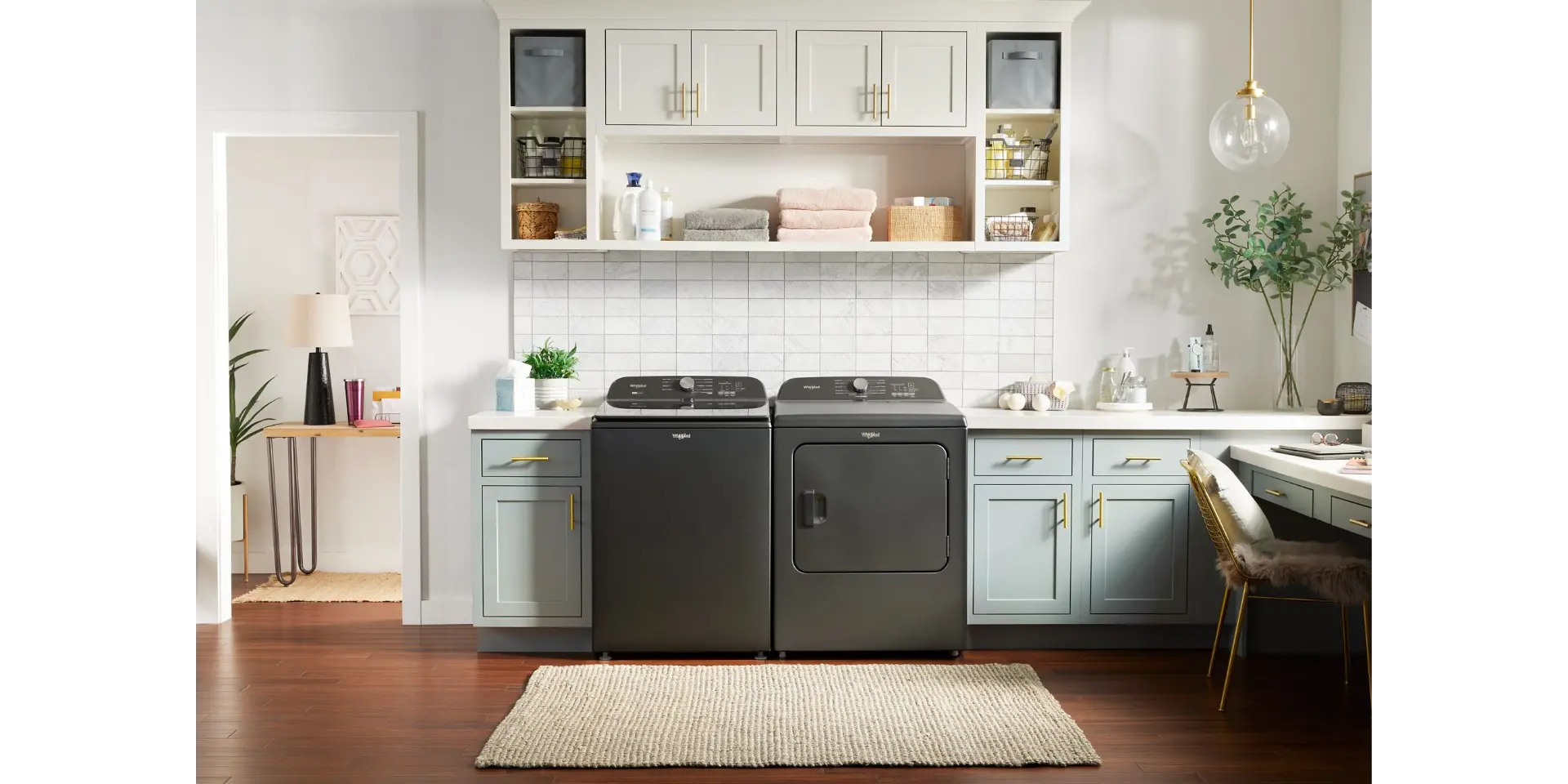 .WHP-B/B-6157-GAS-PR Whirlpool 6157 Top Load Gas Washer and Dryer Set - Black-2
