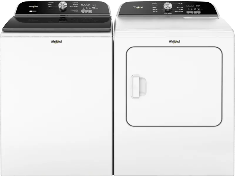 Whirlpool 6157 Top Load Electric Washer and Dryer Set - White