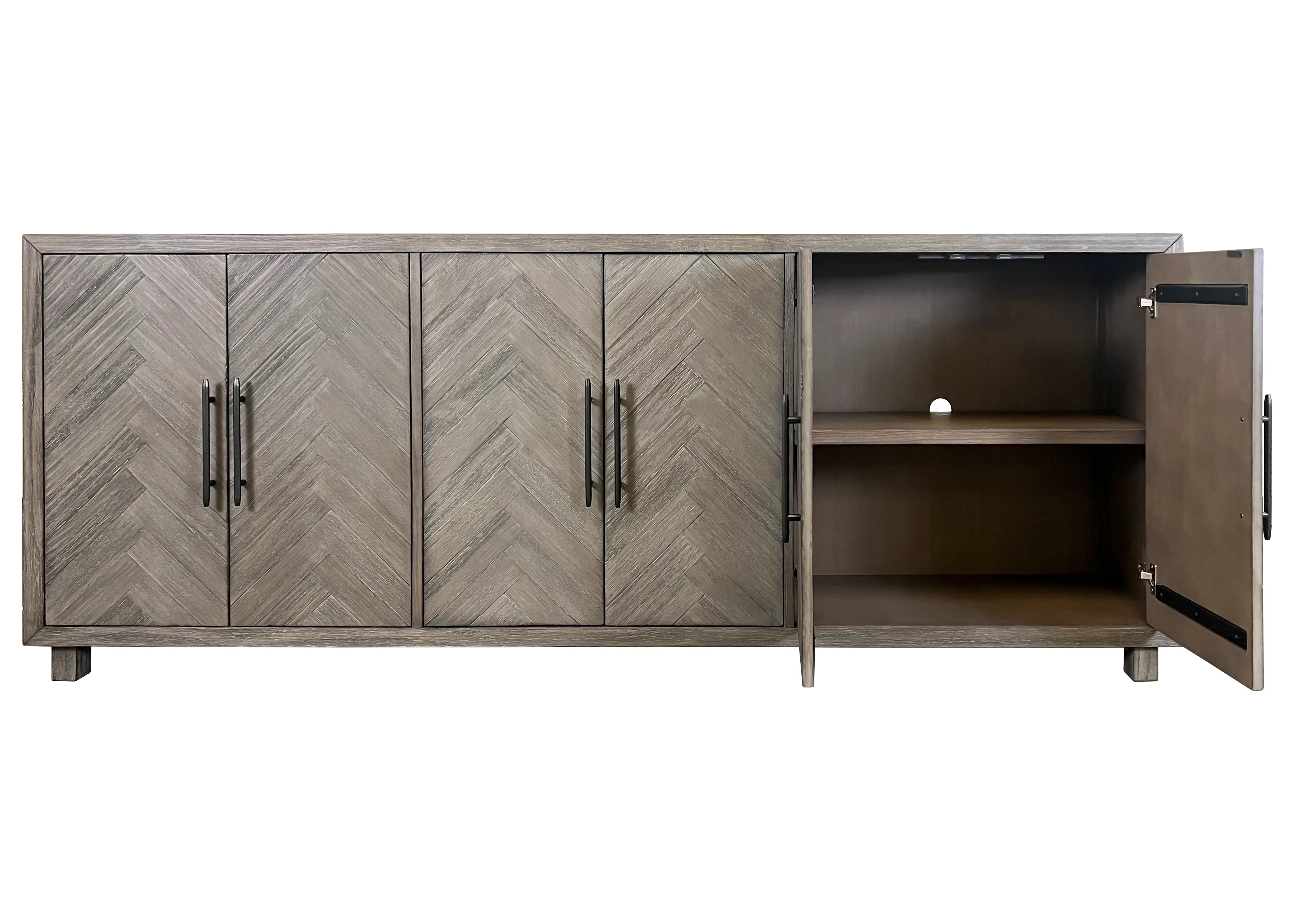 Pallisades Gray 90  TV Stand-3