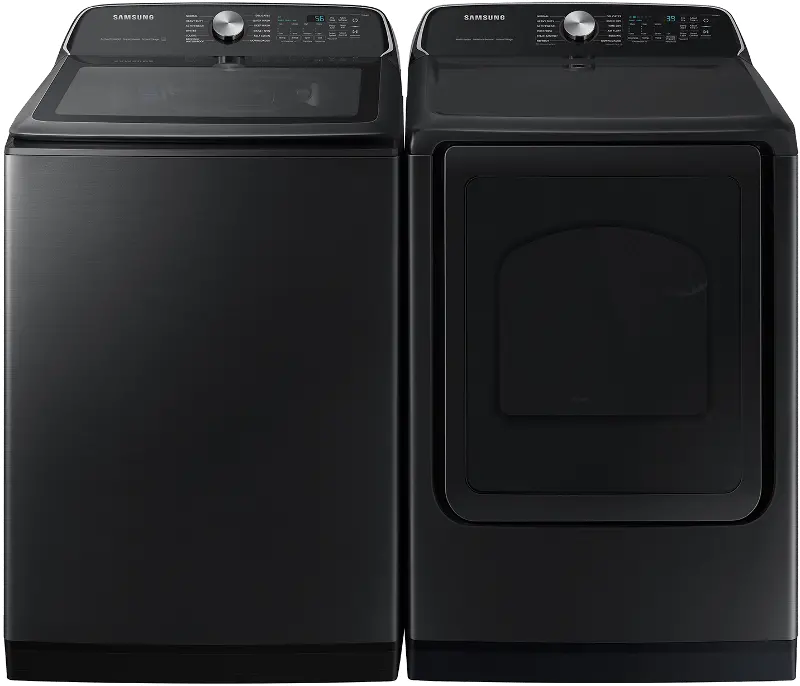 Samsung 7100 Smart Top Load Electric Washer and Dryer Set - Black