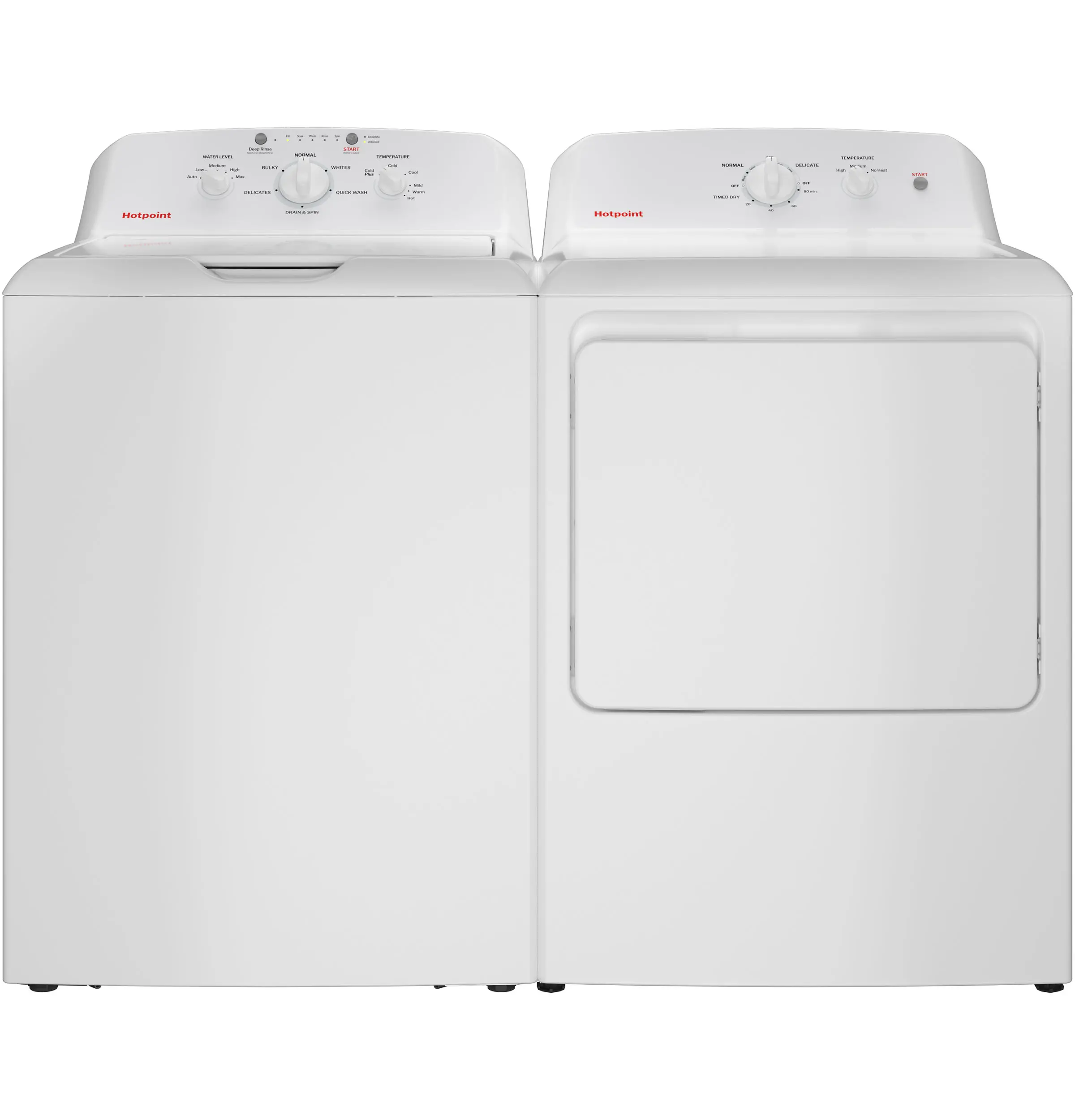 .HTP-W/W-265-ELE-PR Hotpoint 265 Electric Washer and Dryer Set - White-1