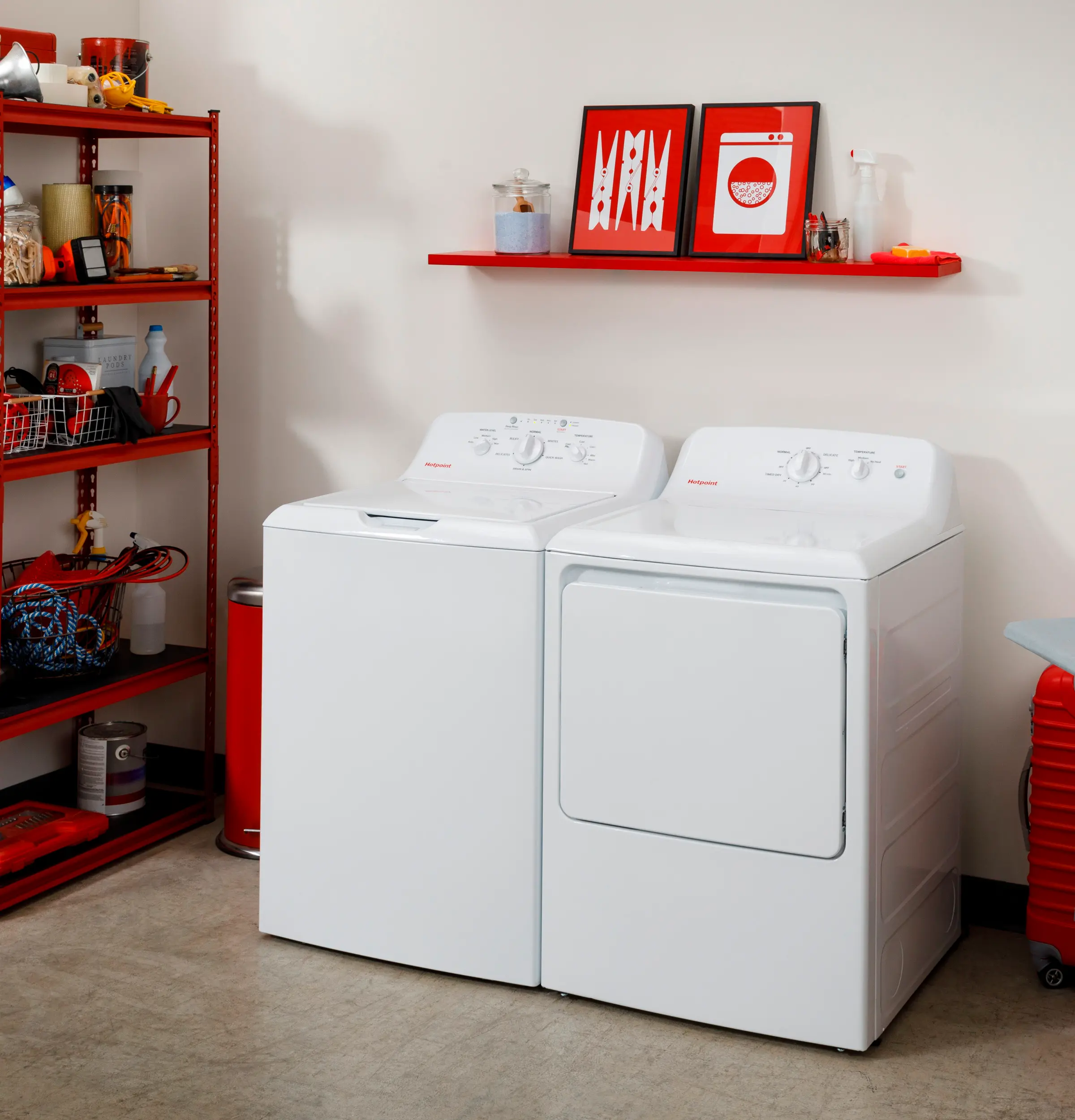 .HTP-W/W-265-ELE-PR Hotpoint 265 Electric Washer and Dryer Set - White-2