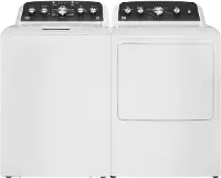 .GE-W/W-485-ELE-PR GE 485 Electric Top Load Washer and Dryer Set - White