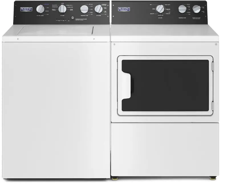 Maytag 586 Top Load Electric Washer and Dryer Set - White