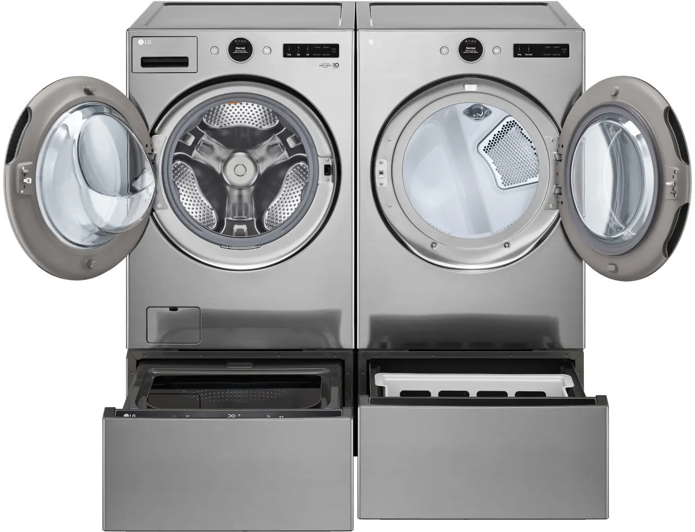 .LG-GRS-5700-ELE-PR LG 5700 Electric Front Load Washer and Dryer Set - Graphite Steel-3